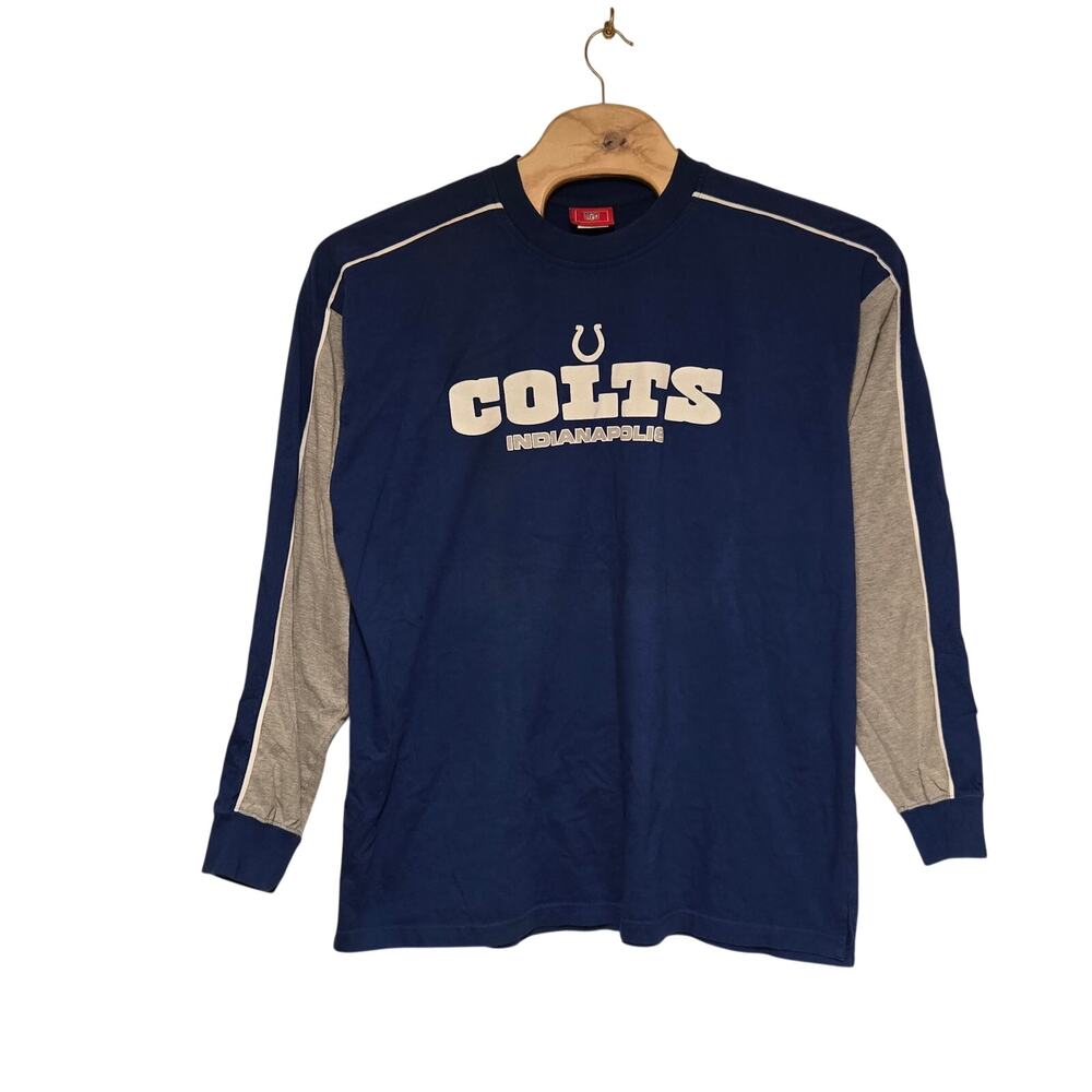 Indianapolis Colts Men's Long Sleeve T-Shirt 2XL Blue Y2K READ
